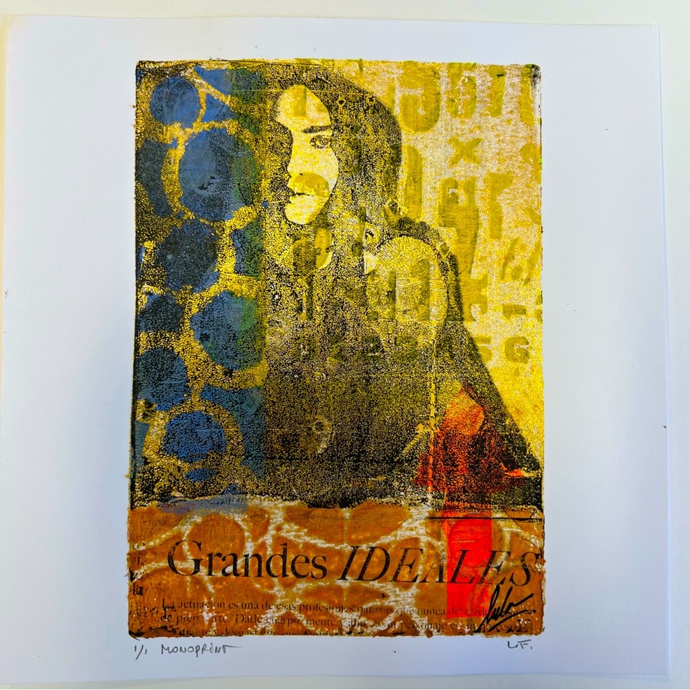 COPY - #343 small monoprint 8x8